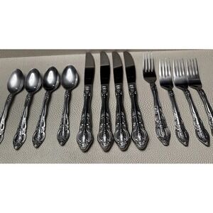 Everbrite ENS28 Premier Stainless Flatware Set Knife Fork  Spoon Japan Set 12